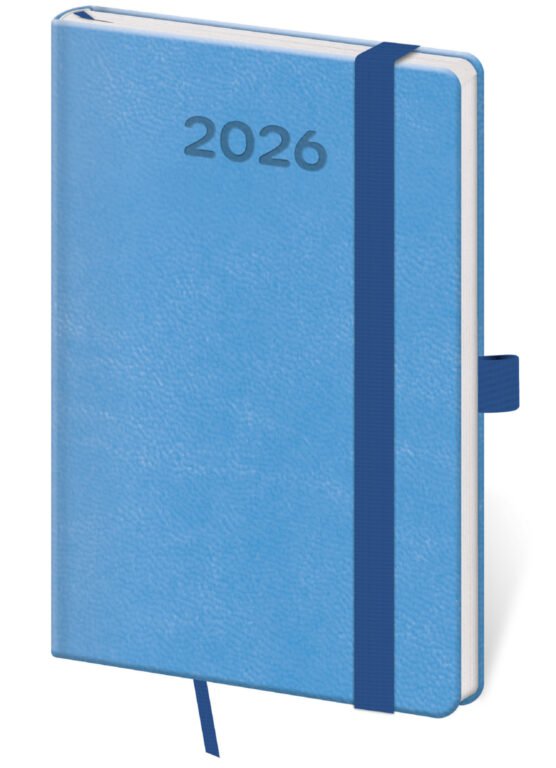 Diáre 2026, pracovné diáre - Vreckový diár Print Pop svetlo modrý