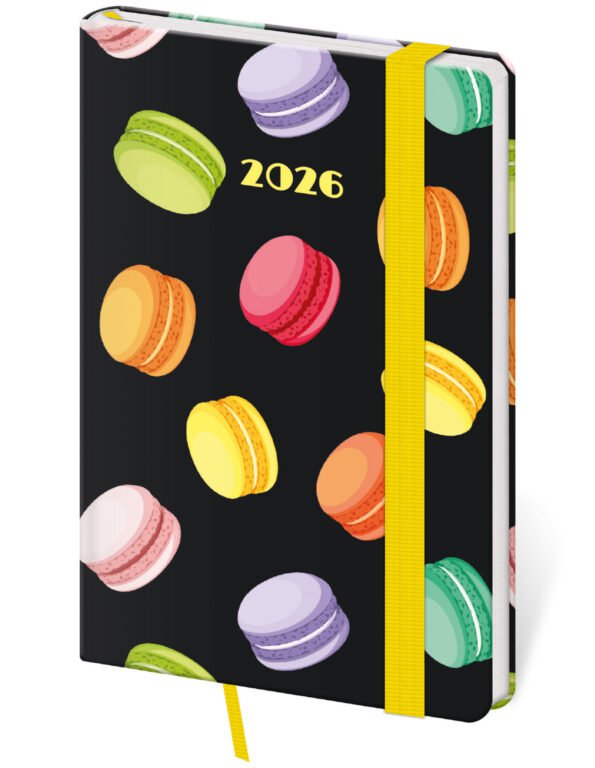 MEMORY (imitace pravé kůže) - Kapesní diář Vario Macarons s gumičkou
