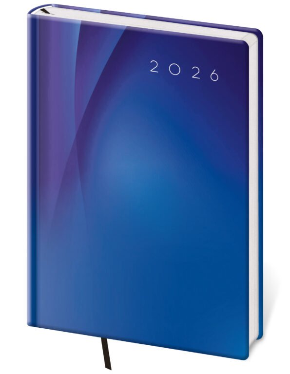 MEMORY (imitace pravé kůže) - Týdenní diář A5 Vario Blue design