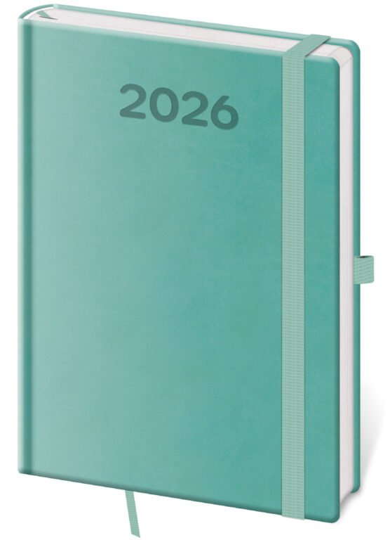 Diáře 2026, plánovací diáře - Týdenní diář A5 Print Pop světle zelený