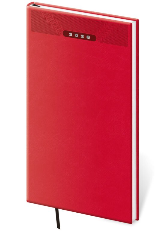 Poketto - Vreckový diár Print Classic červený