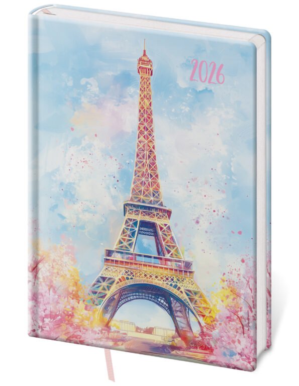 PRINT POP (matná koženka) - Denný diár A5 Vario Lyra Paris