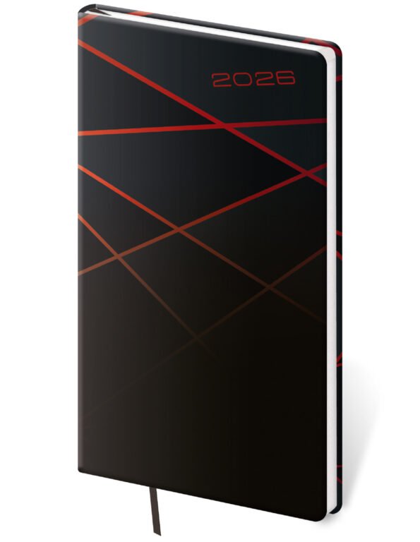 MEMORY (imitace pravé kůže) - Kapesní diář Vario Black design