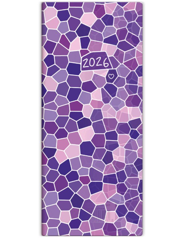 MEMORY (imitace pravé kůže) - Měsíční diář Napoli design 1