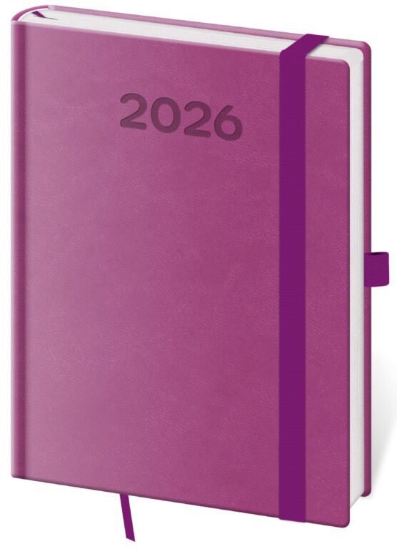 Diáre 2026, pracovné diáre - Denný diár B6 Print Pop fialový