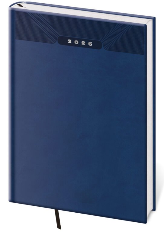 MEMORY (imitace pravé kůže) - Týdenní diář B5 Print Classic modrý