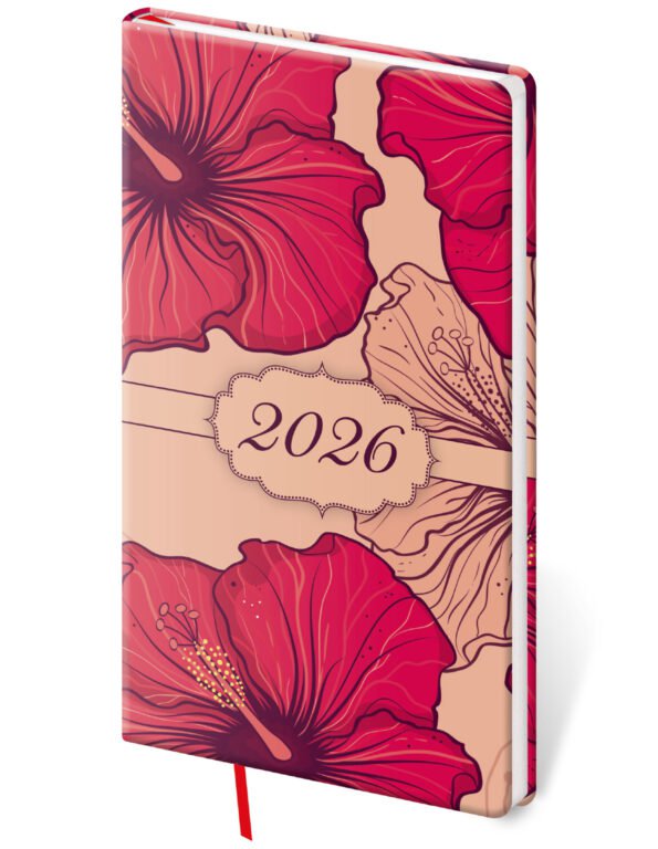 Diáře 2026, plánovací diáře - Kapesní diář Vario Lyra Hibiscus